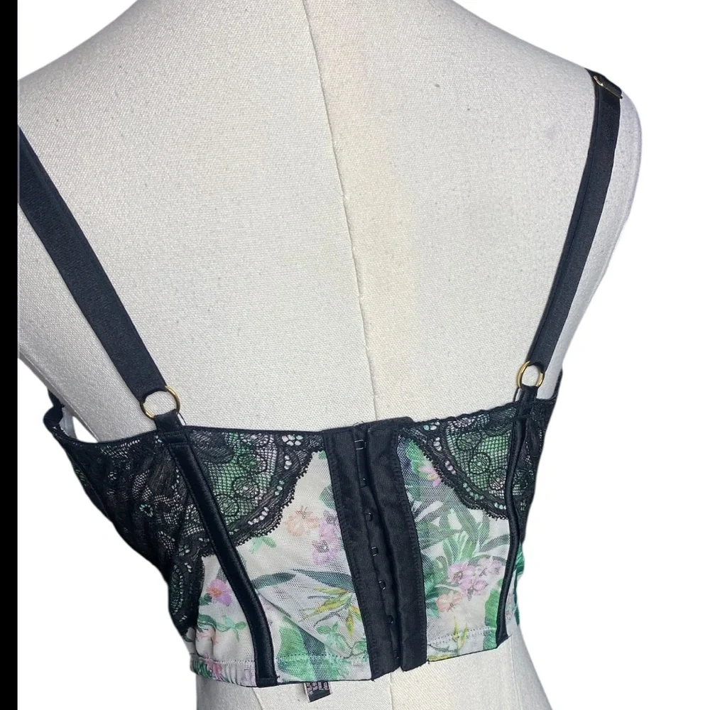 Victoria's Secret Very Sexy Corset 36DD  Push-Up LaceChainStrap Bling Whimsical